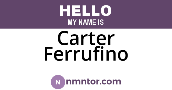 Carter Ferrufino
