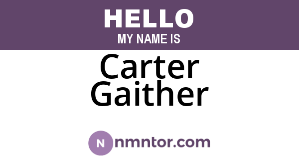 Carter Gaither