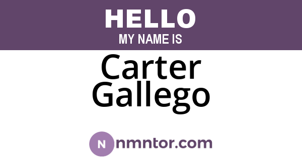 Carter Gallego
