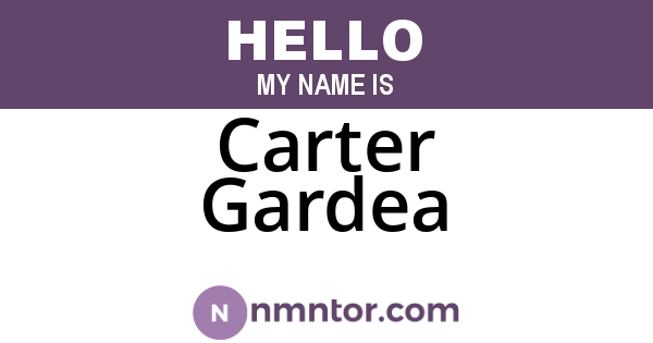 Carter Gardea