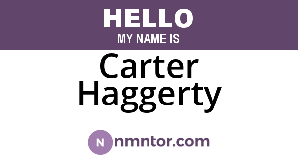 Carter Haggerty
