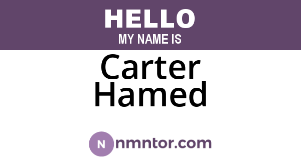 Carter Hamed