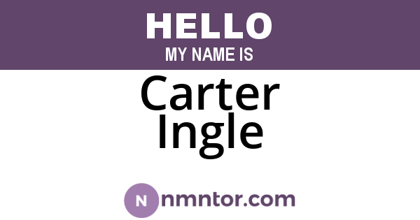 Carter Ingle
