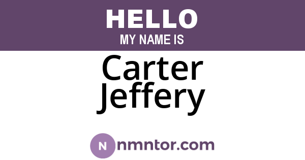 Carter Jeffery