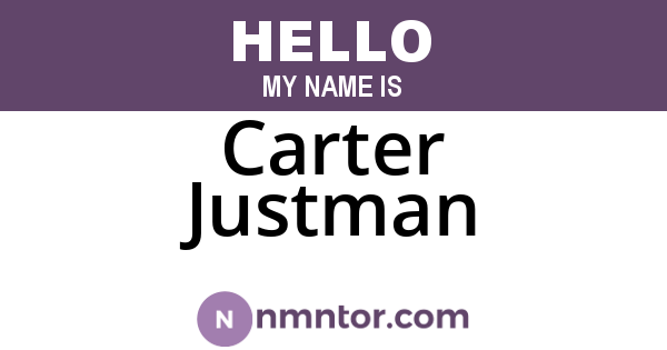 Carter Justman