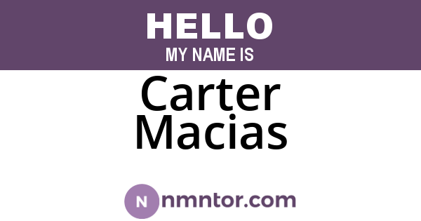 Carter Macias