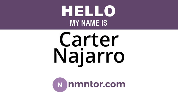 Carter Najarro