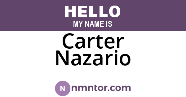 Carter Nazario