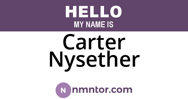Carter Nysether