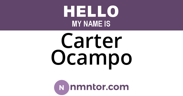 Carter Ocampo