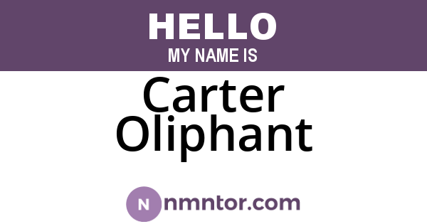 Carter Oliphant