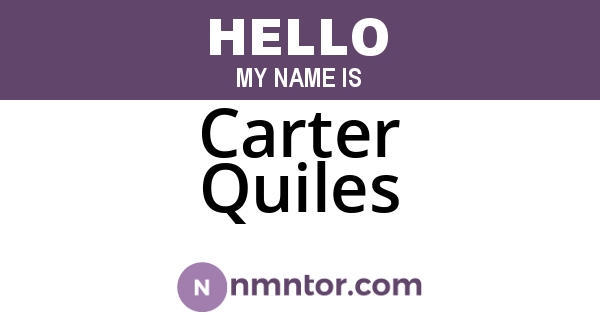 Carter Quiles