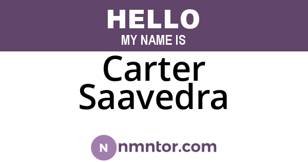Carter Saavedra