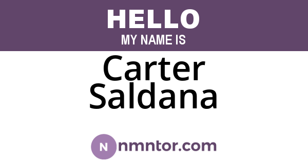Carter Saldana