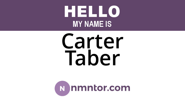 Carter Taber