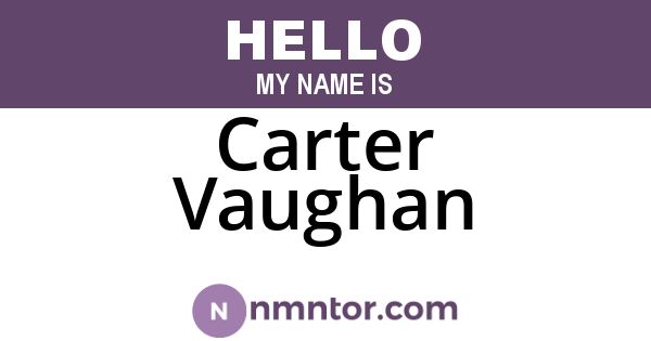 Carter Vaughan