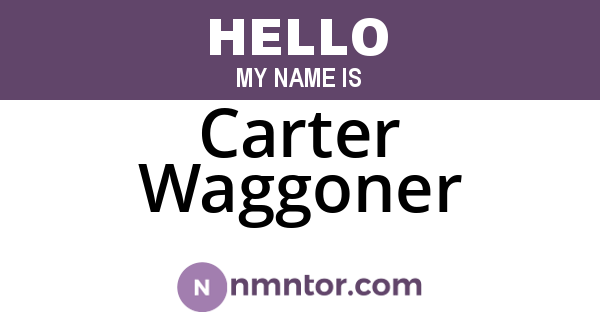 Carter Waggoner
