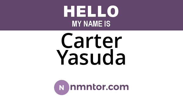 Carter Yasuda