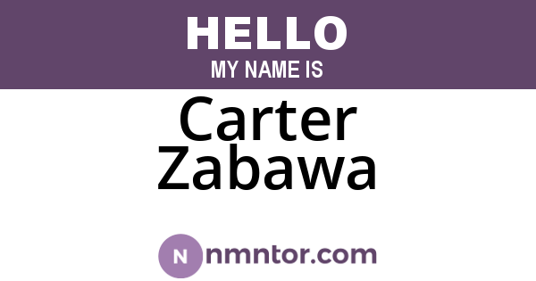 Carter Zabawa