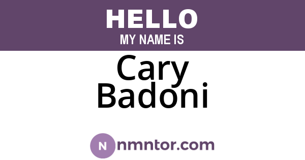 Cary Badoni
