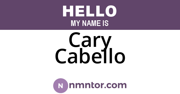 Cary Cabello