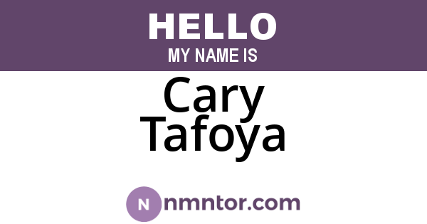 Cary Tafoya