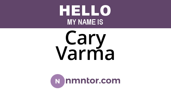 Cary Varma