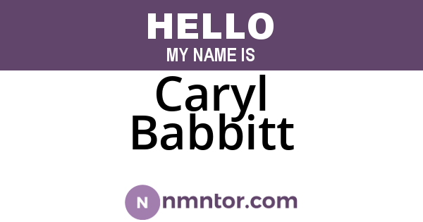 Caryl Babbitt