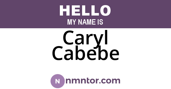 Caryl Cabebe