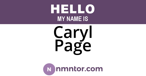 Caryl Page