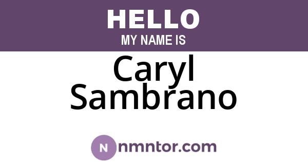 Caryl Sambrano