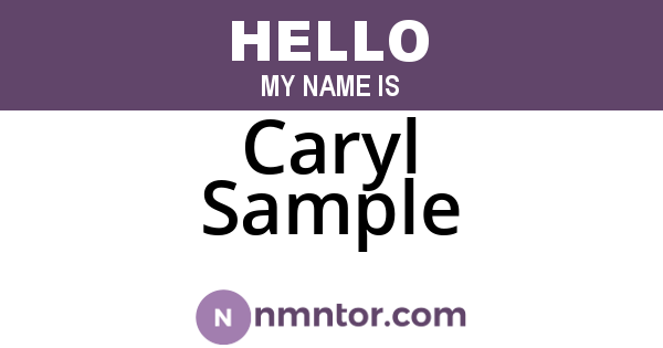 Caryl Sample