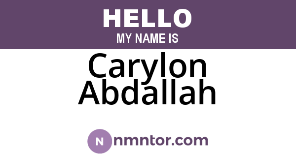 Carylon Abdallah