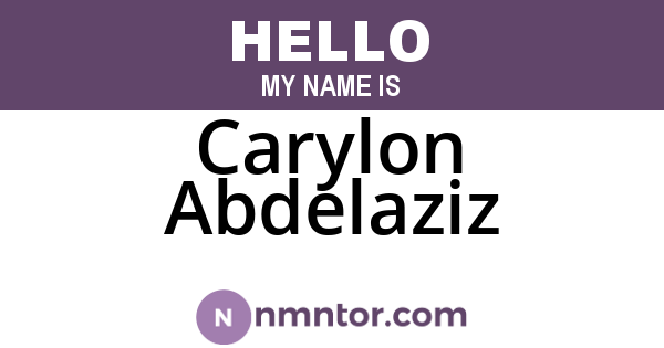 Carylon Abdelaziz