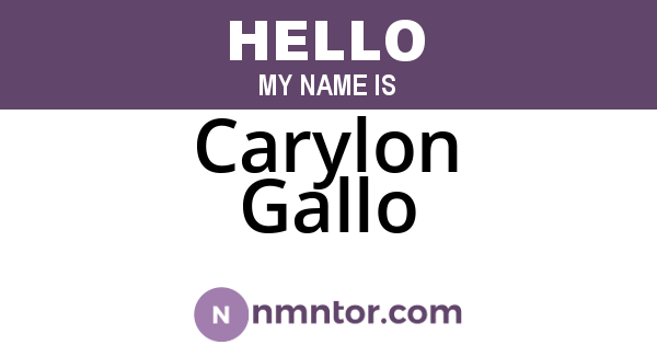 Carylon Gallo