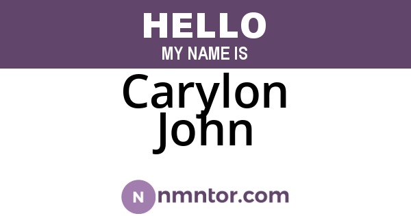 Carylon John