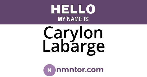 Carylon Labarge