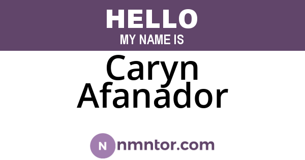 Caryn Afanador