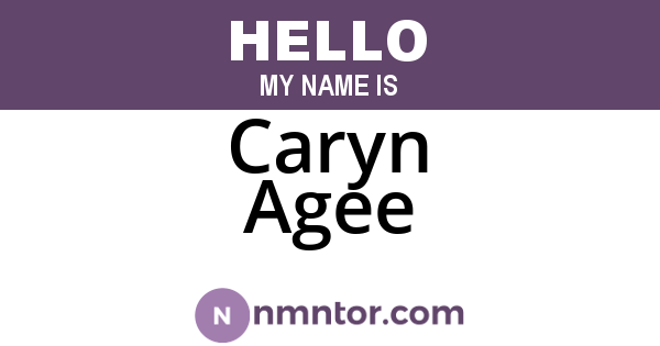 Caryn Agee