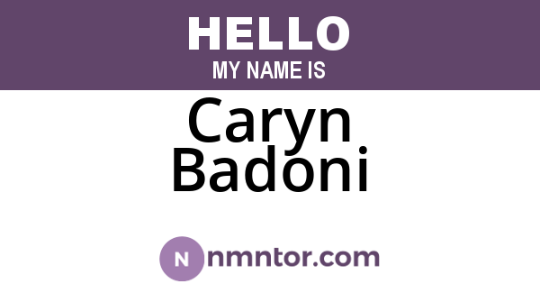 Caryn Badoni