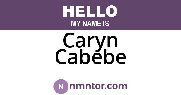 Caryn Cabebe