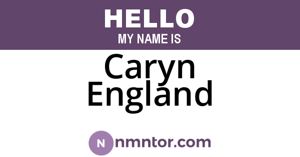 Caryn England