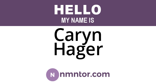Caryn Hager