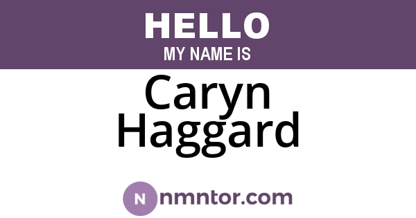 Caryn Haggard