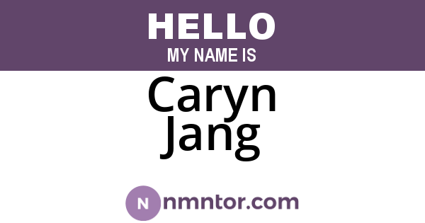 Caryn Jang