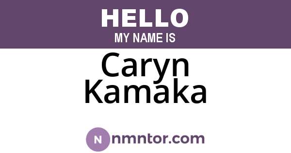 Caryn Kamaka