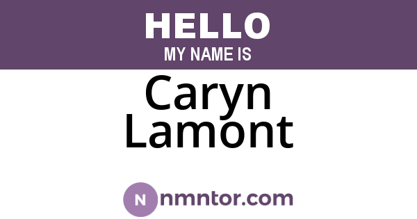 Caryn Lamont
