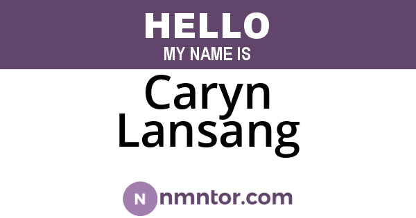 Caryn Lansang