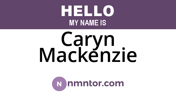 Caryn Mackenzie