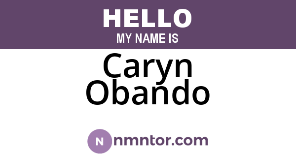 Caryn Obando